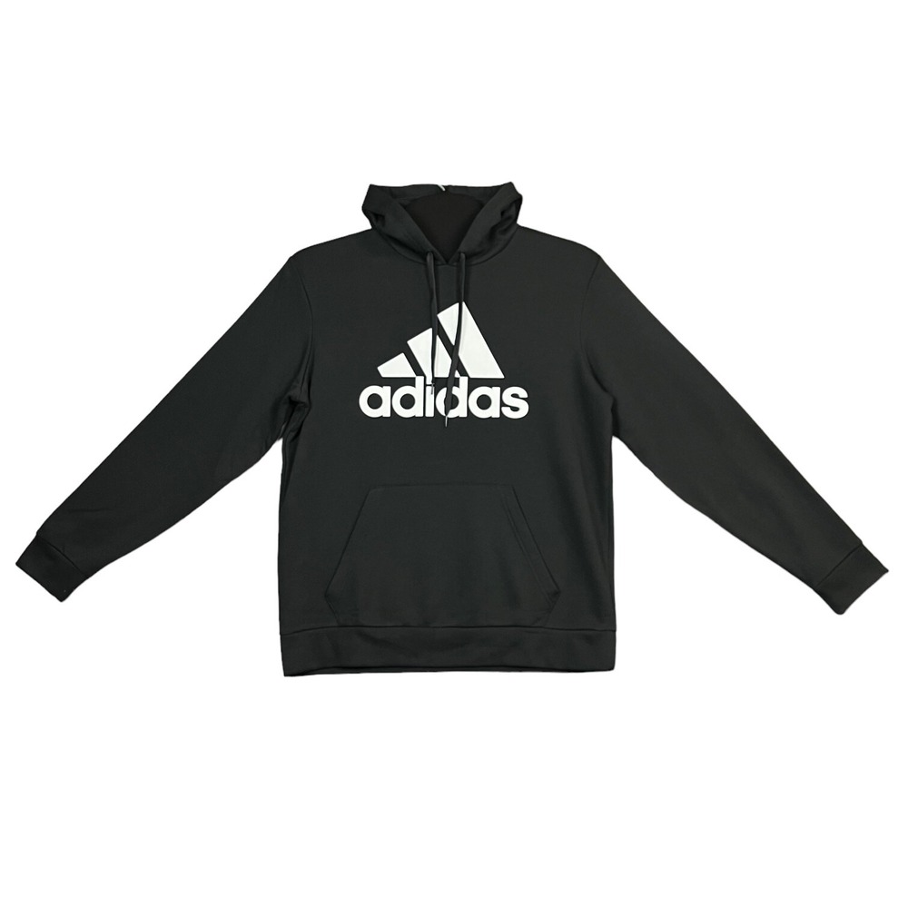 Adidas Golf Men's‎ Fleece Pullover Hoodie Size L Black-White